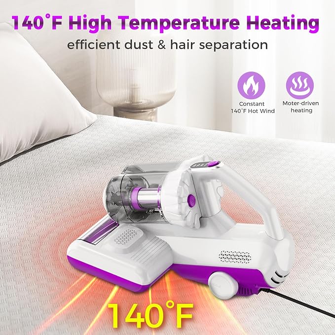 winterbear Mattress Vacuum Cleaner, 17Kpa Suction 500W High Power Handheld - Image 4