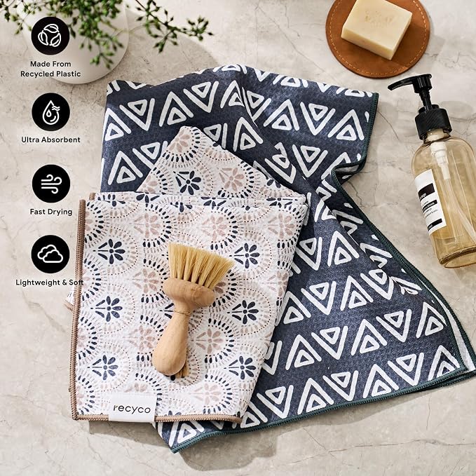 RECYCO Waffle Kitchen Towel Set of 2 - Image 2