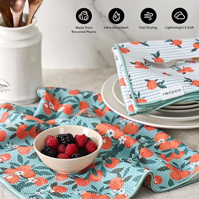 RECYCO Waffle Kitchen Towel Set of 2 - Image 2
