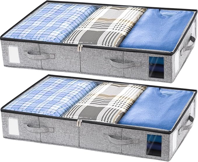 combocube 2 Pack Under Bed Storage Containers, Stackable Closet Organizers and by combocube