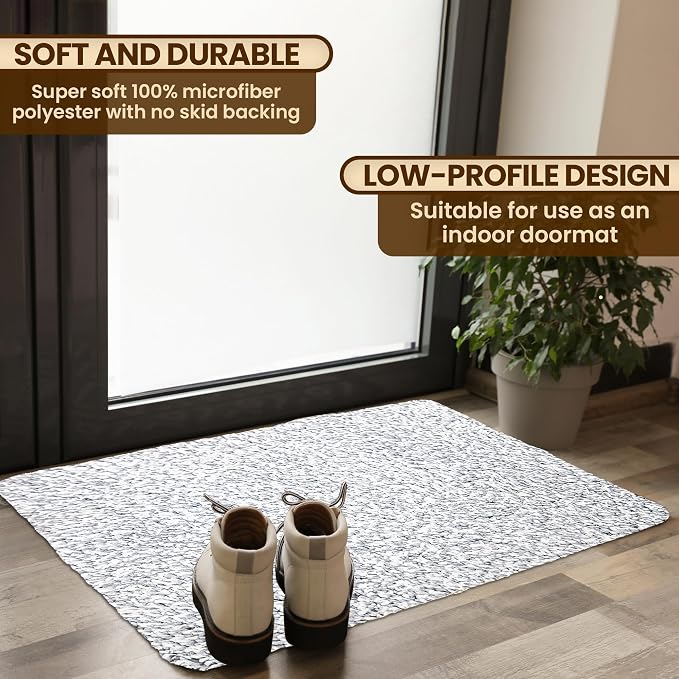 Premium Microfiber Indoor Door Mat – 24"x36" Washable Entry Mat, Waterproof - Image 2