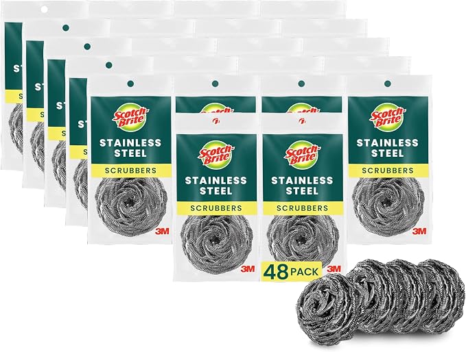 Scotch-Brite Stainless Steel Scrubbers, Scouring Pads by Scotch-Brite