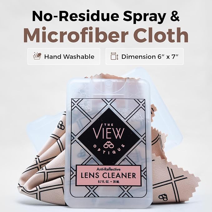 Anti-Reflective Safe lens Cleaner Spray Kit – 0.7oz Glasses Cleaner Spray - Image 4