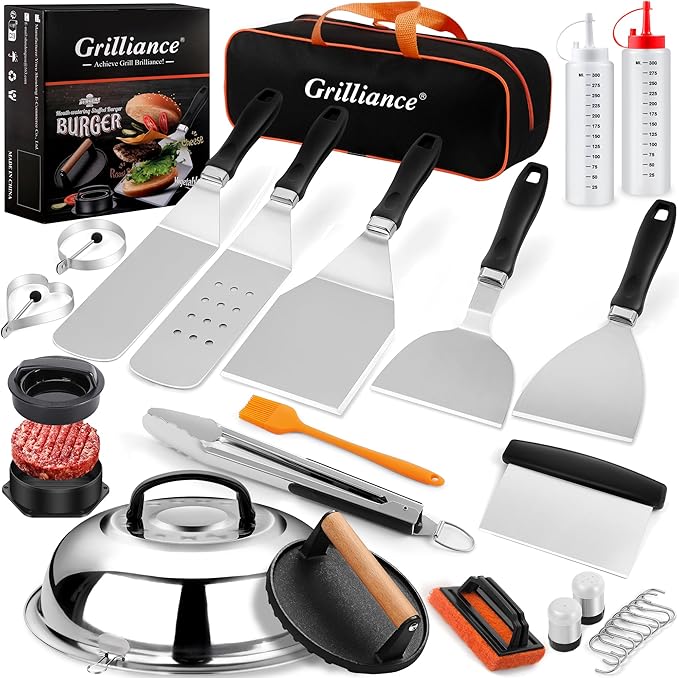 27pcs Griddle Accessories Kit for Blackstone, Professional Hibachi Flat Top by GrillianceBBQSET