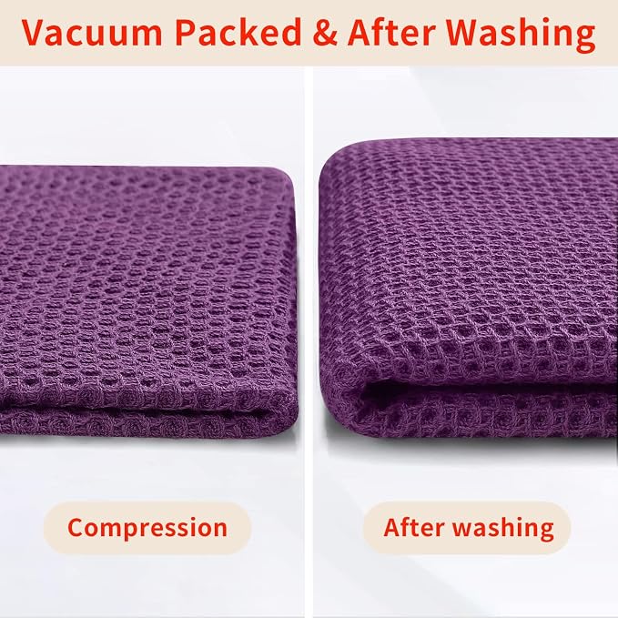 Homaxy 100% Cotton Kitchen Towels and Dishcloths Set, 12 x 12 Inches and 13 x - Image 8