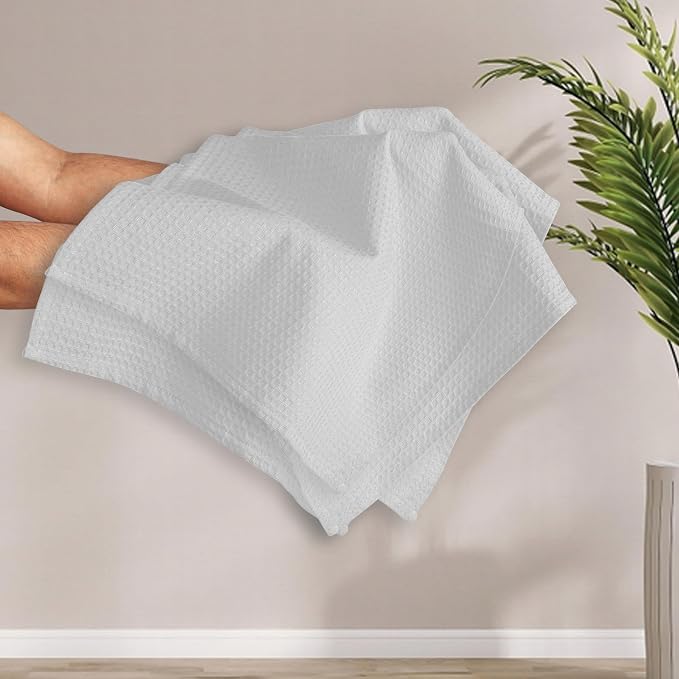 White Waffle Kitchen Towels, 16x26 Inches, 100% Cotton, Quick Drying, and - Image 4