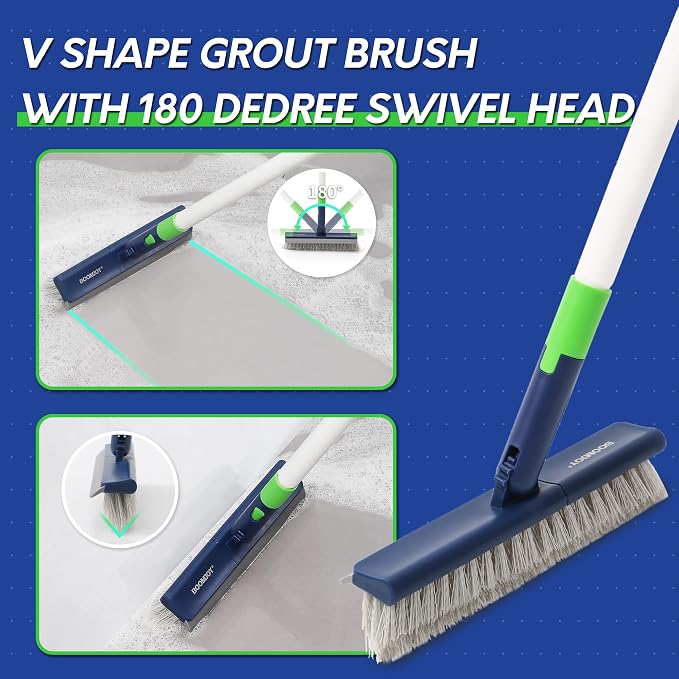 BOOMJOY 4 in 1 Shower Cleaning Brush, Grout Brush - Image 4