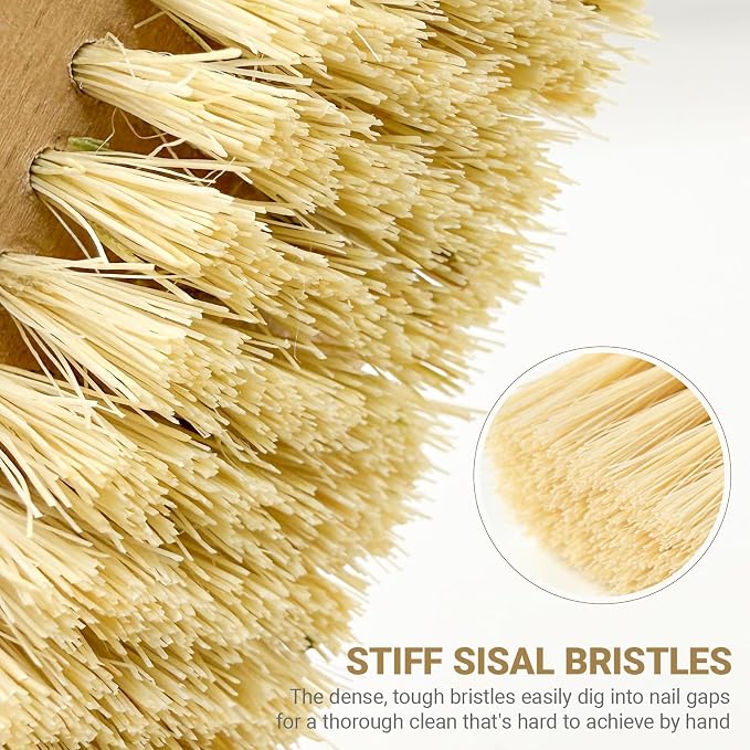 Wooden Nail Brush, Double-Sided Fingernail Scrub Brush - Image 6