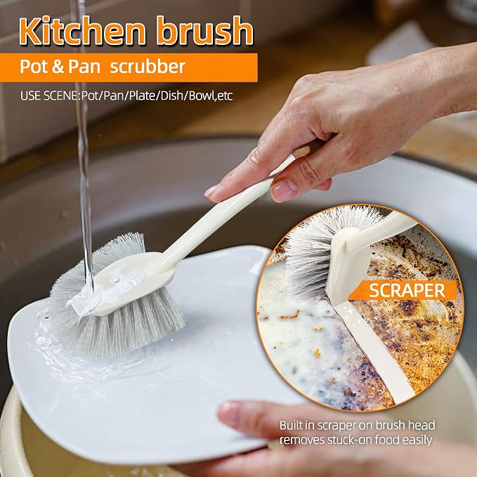 5-Pack Heavy Duty Scrub Brushes Set - Image 6