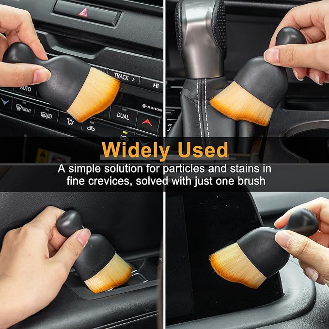 GaRhomxy Car Detailing Brushes, Car Interior Dust Sweeping Soft Brush, Soft - Image 5