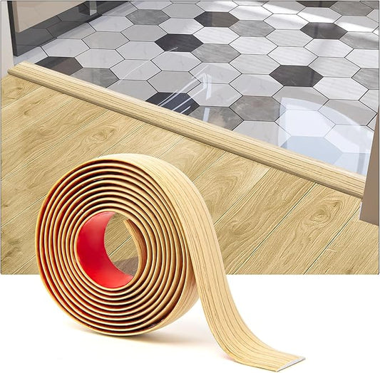Art3d Self Adhesive Vinyl Transition Strip, Laminate & Tile Floor Divider by Art3d