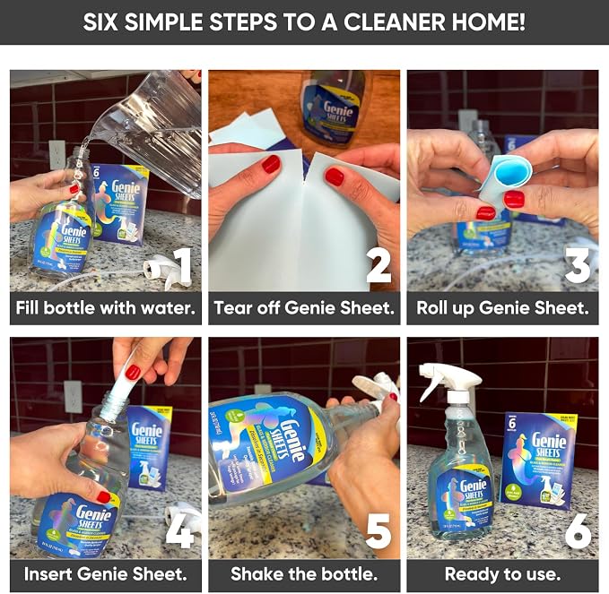 Genie Sheets Glass & Mirror Cleaner | 1 Bottle - Image 2