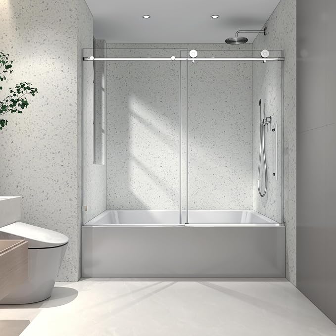 Favfurish Single Sliding Shower Door, Bathroom Glass Door - Image 7