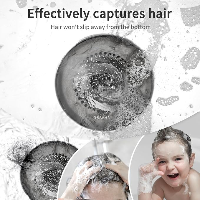 TRAPMATE Shower Hair Drain Catcher, Easy Clean Bathtub Drain Hair Catcher - Image 3