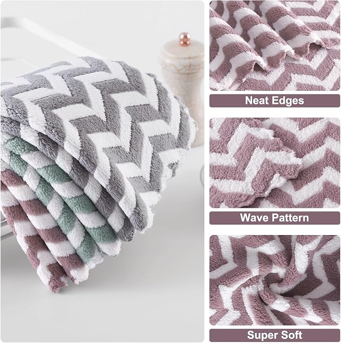 Homaxy 12 Pack Kitchen Dish Cloths, Ultra Soft and Absorbent Dish Towels - Image 4