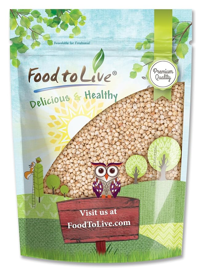 Food to Live Italian White Whole Grain Sorghum, 6 Pounds – Premium White by FoodtoLive