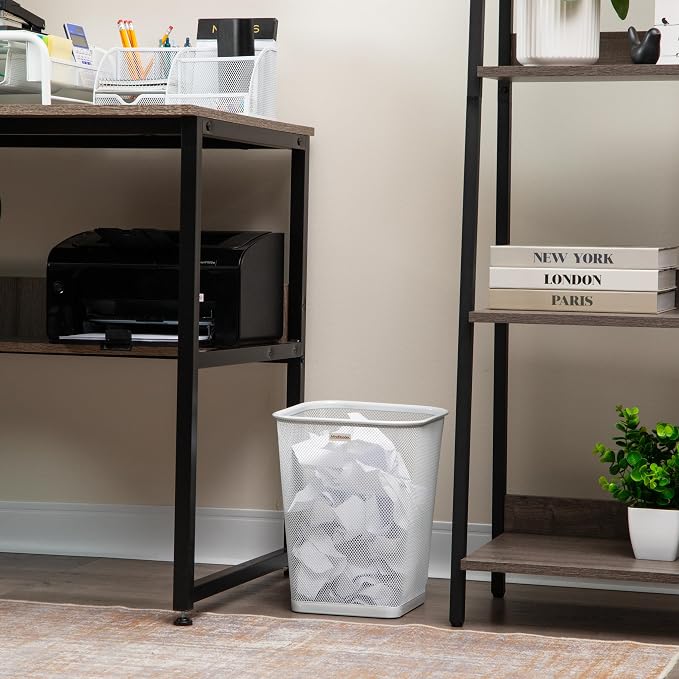 Mind Reader Mesh Trash Can, Square Wastebasket - Image 2