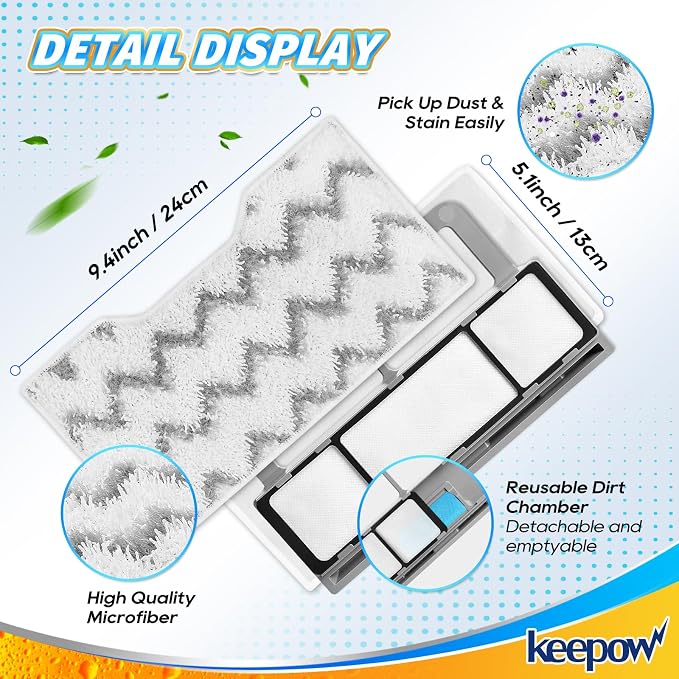KEEPOW Reusable Mop Replacement Pads Compatible - Image 4