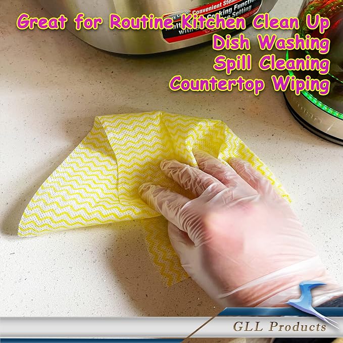 GLL Cleaning Cloths Roll Wipe Sheets, ONe-Hand Tear Dish Wash Cloths, - Image 7