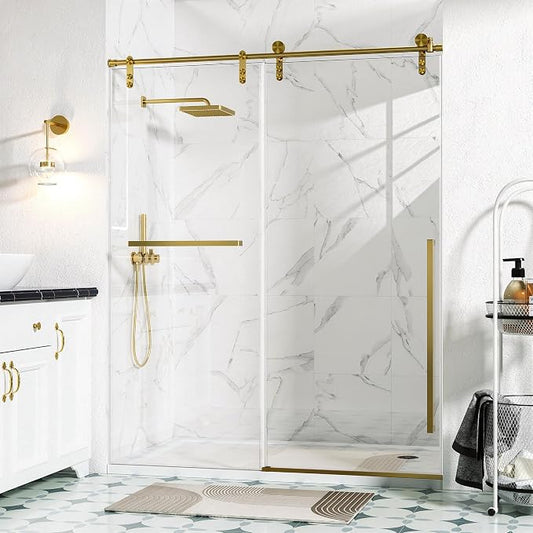 56-60" W x 75" H Shower Glass Door, Frameless Sliding Shower Door, 5/16" by EGrinbey