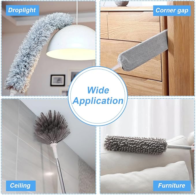 Duster for Cleaning 5-in-1 Kit, 100 Inches Duster - Image 7