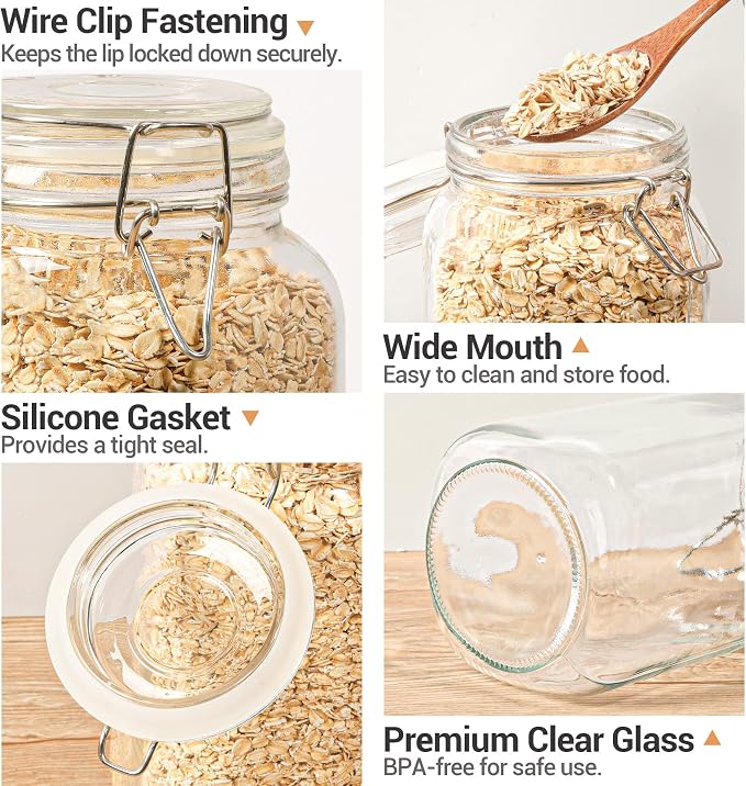 ComSaf Airtight Glass Canister Set of 3 - Image 9