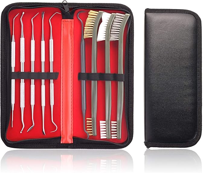 Gun Cleaning Brushes Picks Kit Set Brass Copper Steel Nylon Stainless Steel by EAmber