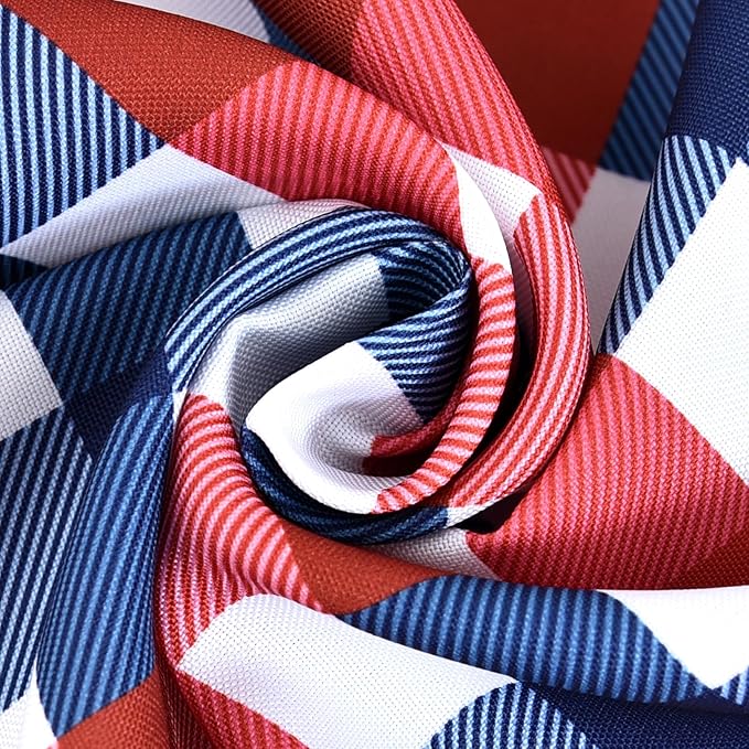 Classic Gingham 4th of July Tablecloth Fabric - Image 3