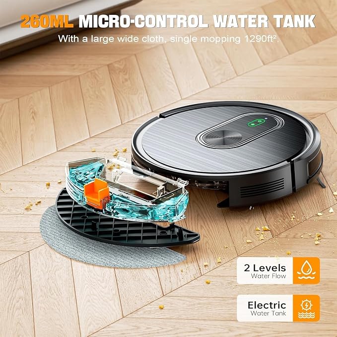 Robot Vacuum and Mop Combo, 2 in 1 Vacuuming & Mopping Robot - Image 4