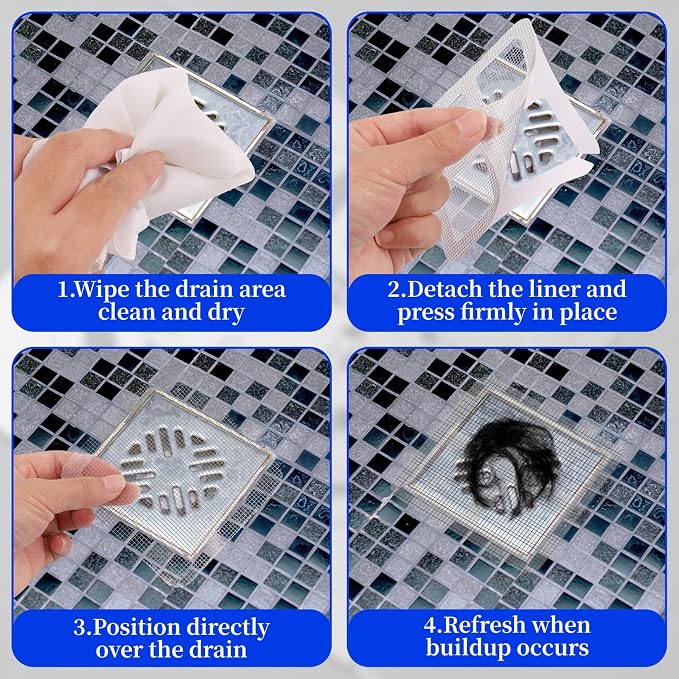 100 Pack Disposable Shower Drain Hair Catcher - Image 5