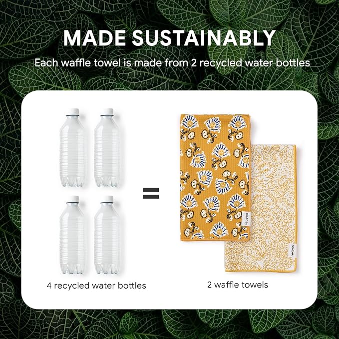 RECYCO Waffle Kitchen Towel Set of 2 - Image 5