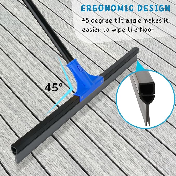 Floor Squeegee for Concrete and Tile Cleaning, Large Heavy Duty Water Scraper - Image 5