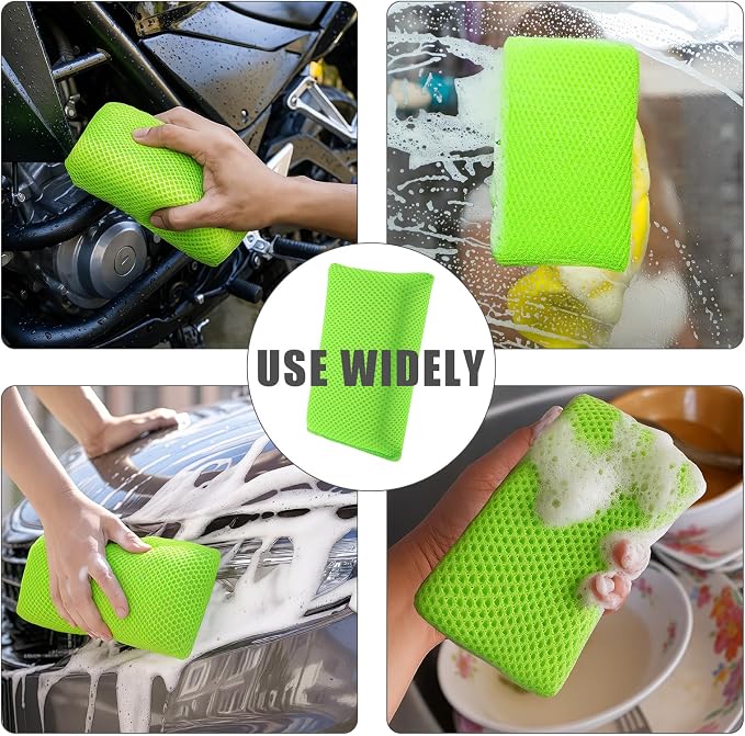 4 PCS Bug Scrubber Sponge Car, Bug Remover Wash Sponge，Car Cleaning Sponge - Image 3
