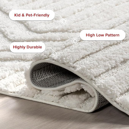 nuLOOM Risette Ivory, 12' x 15', Geometric, Soft and Textured, High Traffic, Stain Resistant, Easy Clean, Durable Area Rug for Bedroom, Living Room, Dining Space, Den, Foyer, Entryway