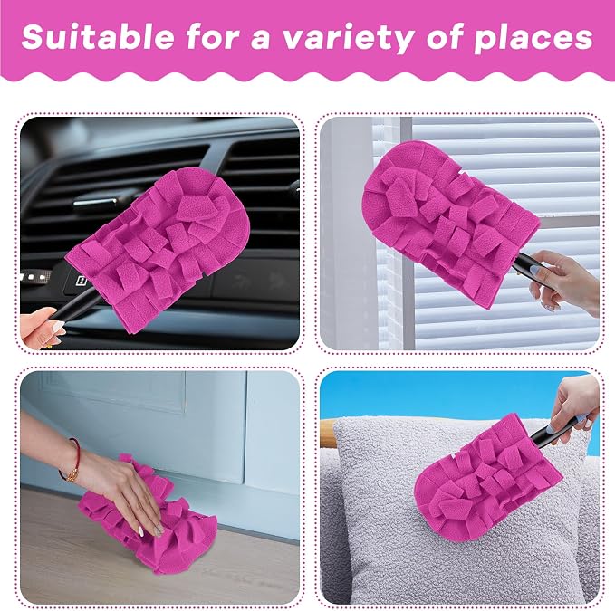 Zubebe 6 Pcs Duster Refill Reusable Fleece Duster Refills Feather Flat Dusters - Image 5