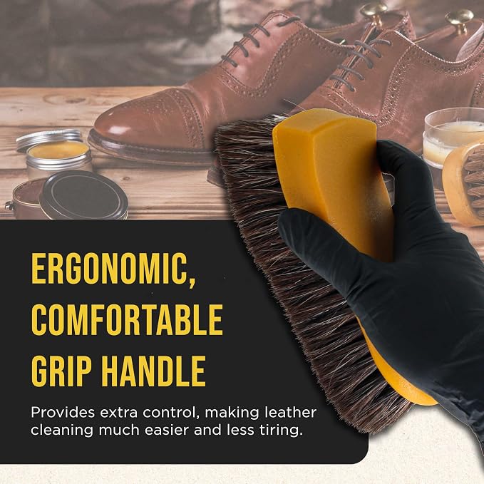 Dura-Gold Long Bristle Horse Hair Leather Cleaning Brush - Image 4