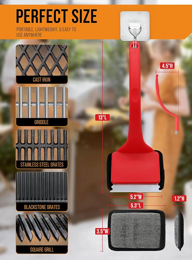 Grill Brush Bristle Free, Grill Cleaner Brush - Image 5
