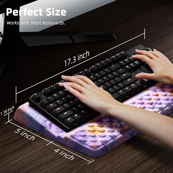 Ospelelf Keyboard Wrist Rest Pad, Comfy Ergonomic Keyboard Stand Riser Holder - Image 6