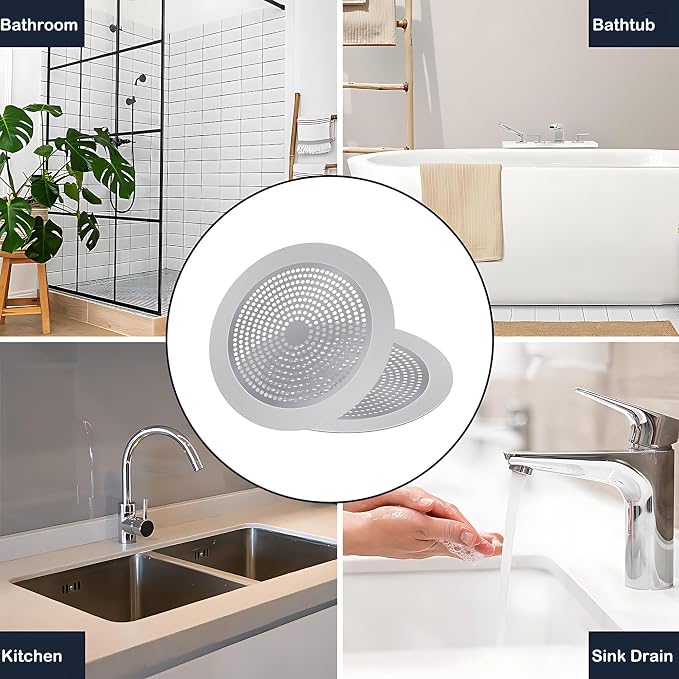 Round Shower Drain Cover Hair Catcher 5.5 inch, Hair Stopper - Image 9