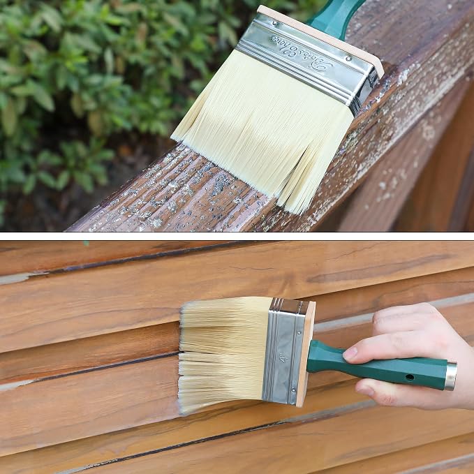 Bates- Deck Stain Brush Set, 3 Pack, 5” and 6”, Deck Stain Applicator, - Image 5