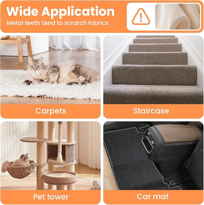 3 in 1 Carpet Rake for Pet Hair Removal, Tool Set of 3, 55” Long Handle Carpet - Image 6