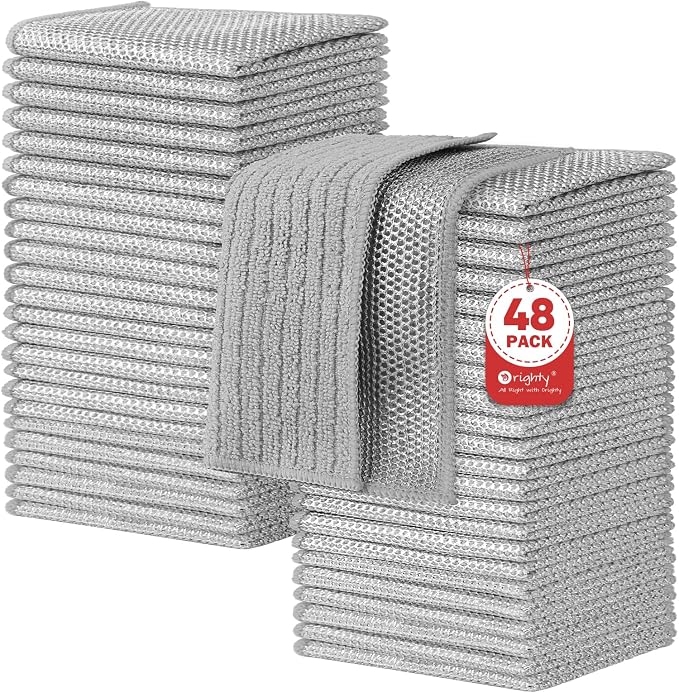 Orighty Multipurpose Wire Dishwashing Rag, Reusable Steel Scrubber Dishcloth by AllRightinOrighty