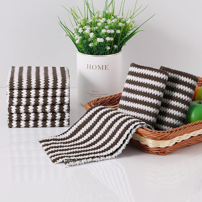 Homaxy 12 Pack Kitchen Dish Cloths, Ultra Soft and Absorbent Dish Towels - Image 6