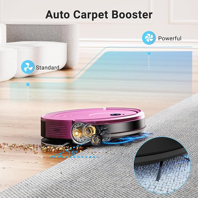 Robot Vacuum and Mop Combo 5000Pa 650mL 2 in 1 Mopping Robot Vacuum Cleaner - Image 6