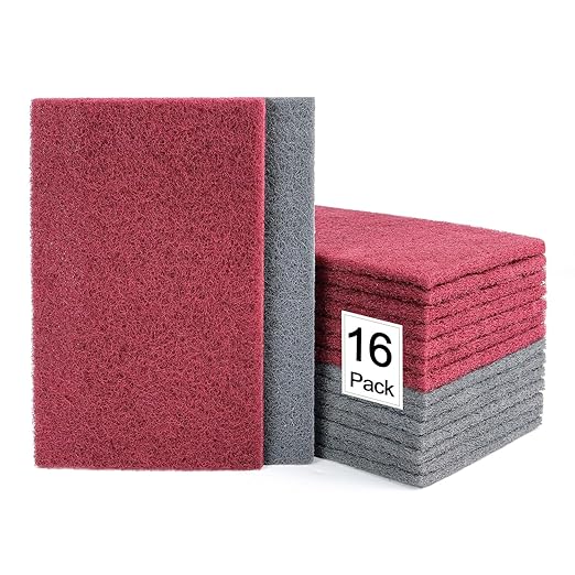 16 Scuff Pad Variety Pack, 8 Each Maroon, Paint Surface Prep Adhesion by QZATTCAEN