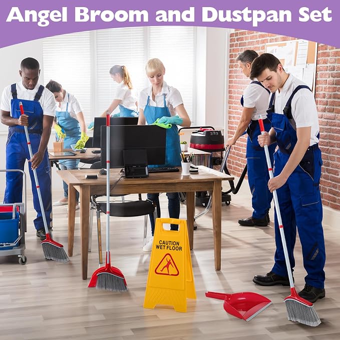 Meanplan 5 Pcs Angle Broom and Dustpan Combo Set - Image 7