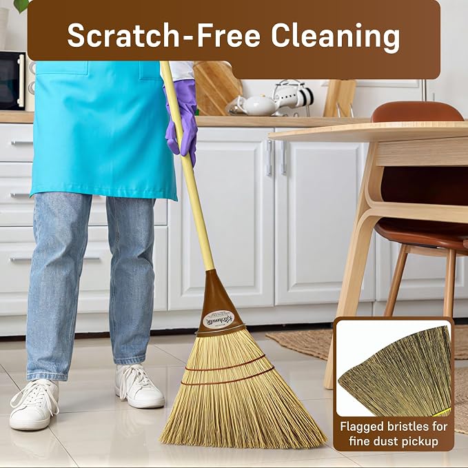 The Original Kitchenette Broom - 14oz Ultra-Lightweight Handmade Sweeper - 100% - Image 4