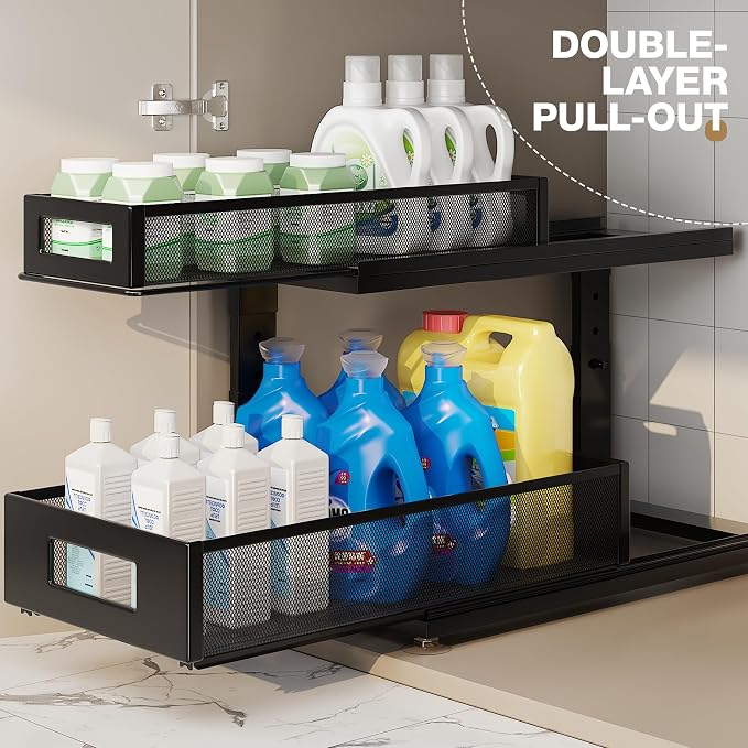 2 Pack 18.5IN-Depth Under Sink Organizer - Image 4