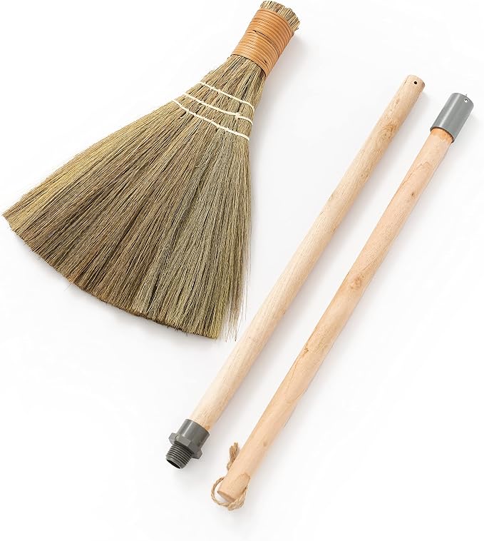BMart Home Vietnamese Broom, Long Handle Indoor & Outdoor Floor Sweeper - Image 3