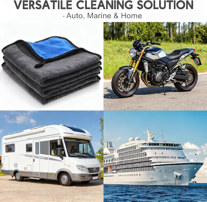 Ultrasoft, Thick and Quick Drying Car Microfiber Cleaning Towel 800GSM - Image 7